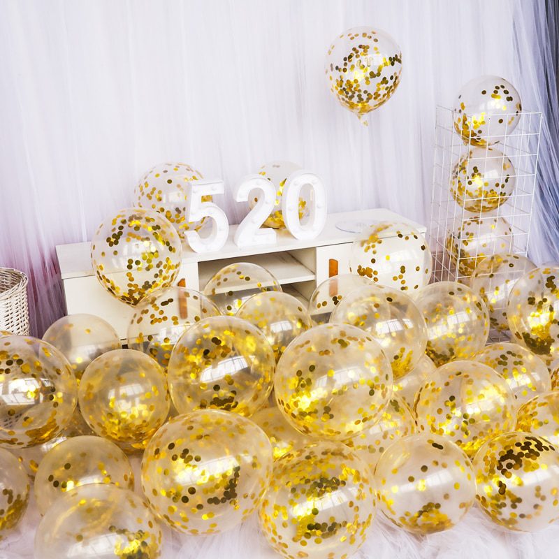 NEW 5/10/15/20/25 pcs Birthday Party Decors Gold Confetti Balloon 12inch Latex Balloons Wedding Decors Baby Shower Party Supplie