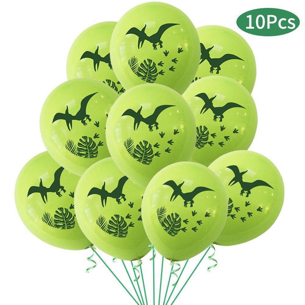 NEW 10Pcs 12inch Dinosaur Confetti Latex Balloons Jungle Wild Animal Party Decorations Birthday Balloon Baby Shower Air Balls Gl