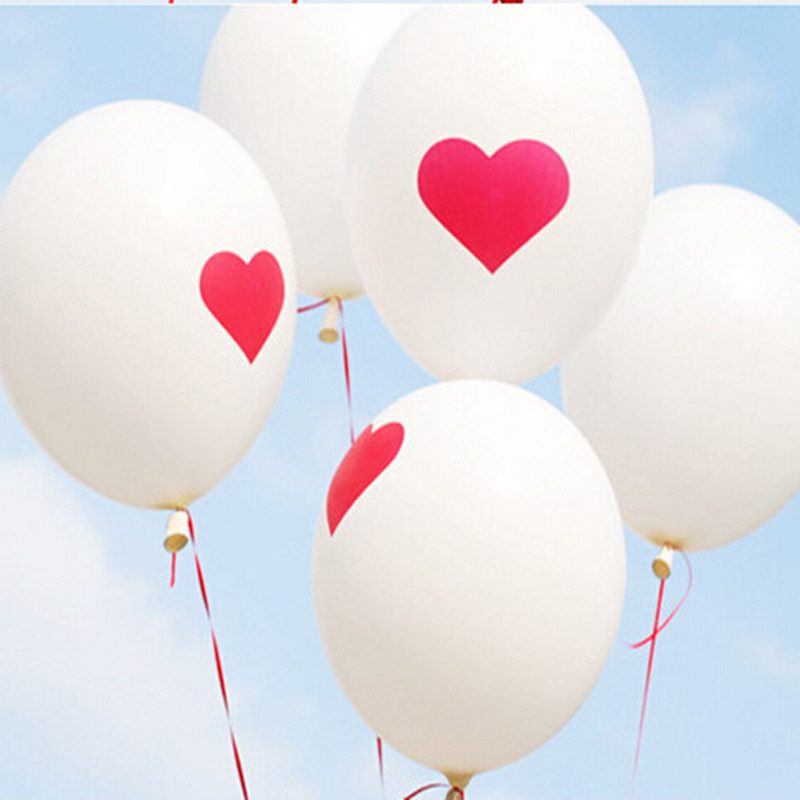 NEW 10pcs/lot 12 inch Red Love Heart latex balloons wedding confession anniversary Decoration Air Balloon Marriage gift Helium B