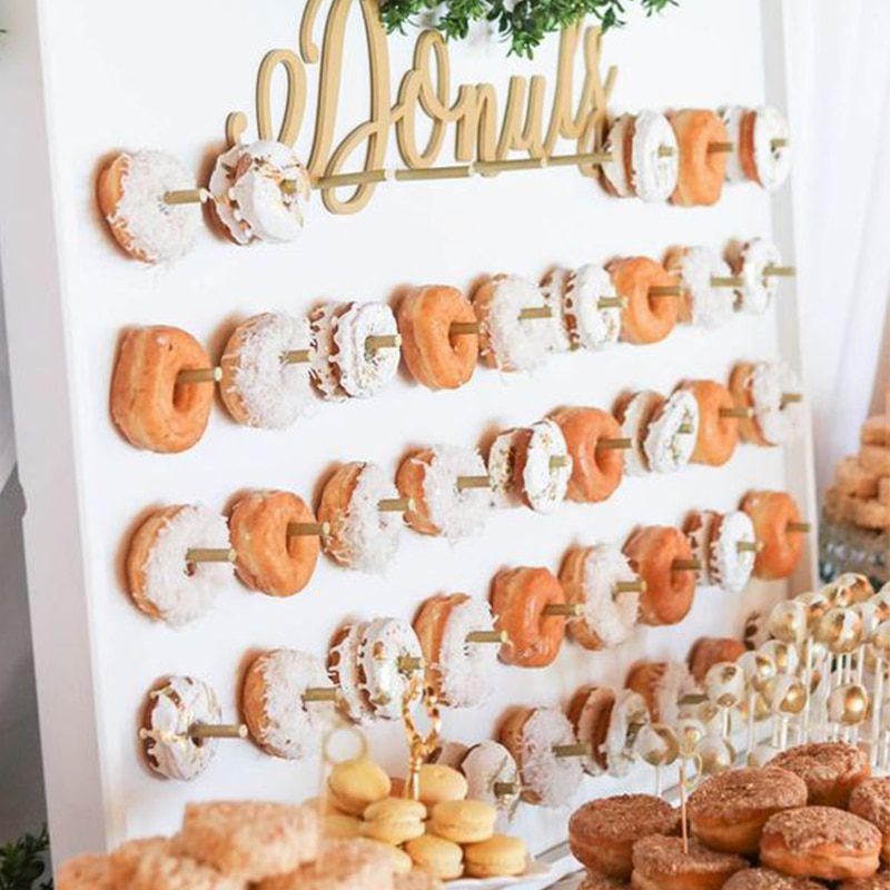 NEW Donuts Party Stands Board Wall Wooden Doughnuts Stands Wedding Birthday Party Donut Bar Holder Dessert Bar Stand Wedding Dec