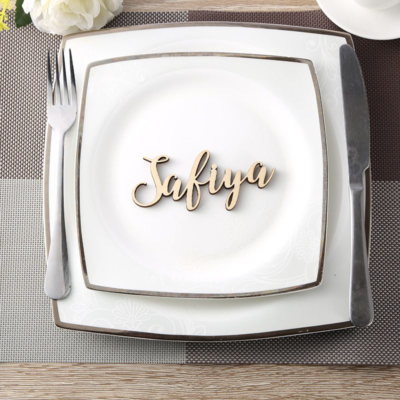 NEW Custom party decoration wedding Place Cards Personalized wood Names Place name settings Guest name tags Wedding table decora