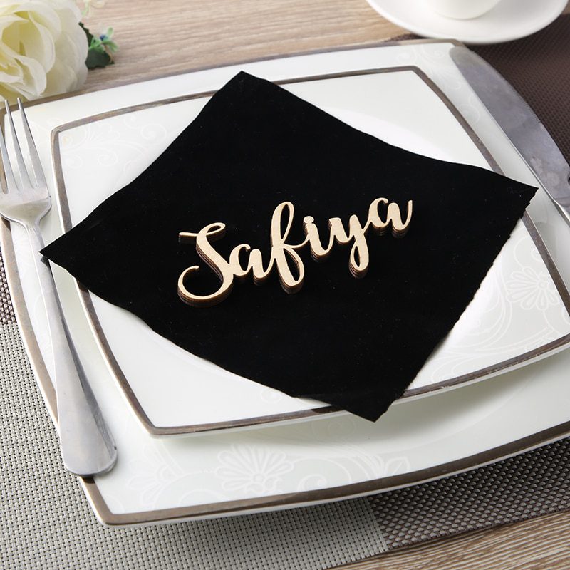 NEW Custom party decoration wedding Place Cards Personalized wood Names Place name settings Guest name tags Wedding table decora