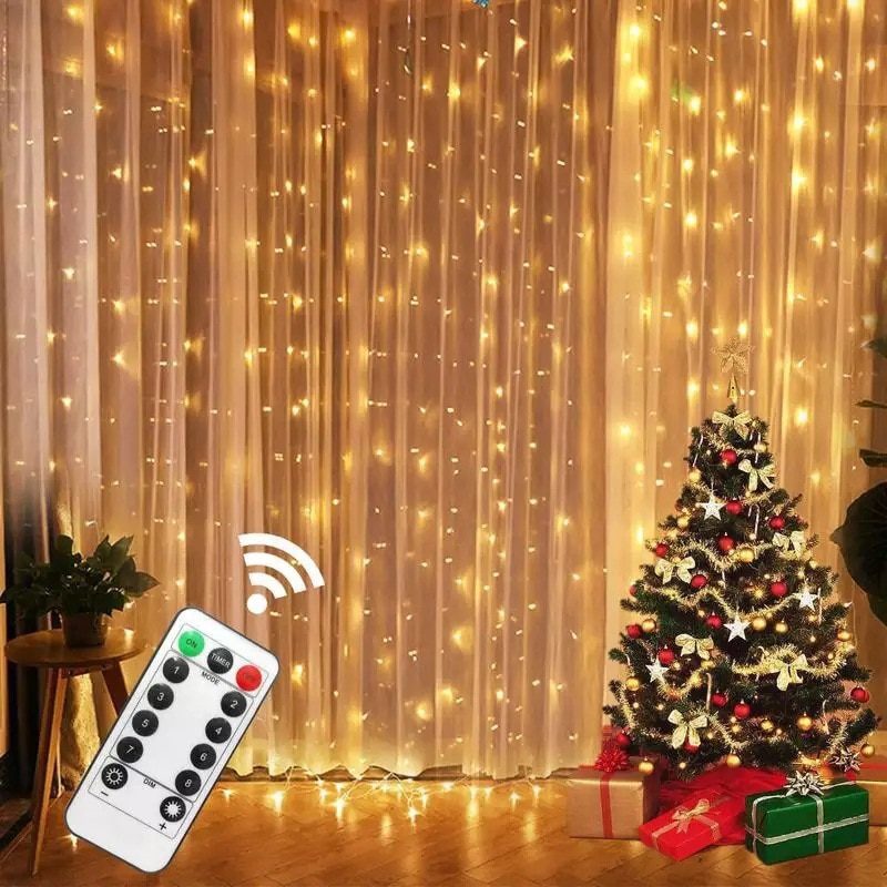 NEW Wedding Decoration 3M Curtain Light Garland Birthday Party Decorations for Kids Party Favor Gifts Home Decor Ramadan Decorat