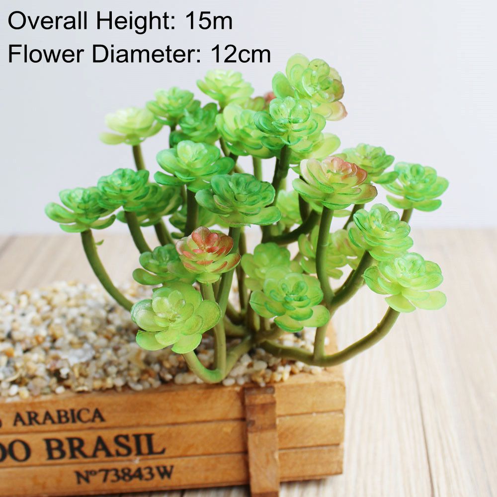 NEW Green Artificial Succulents Plants Home Garden Bedroom Balcony Desktop Table Mini Bonsai Wedding Party Decoration Fake Plant