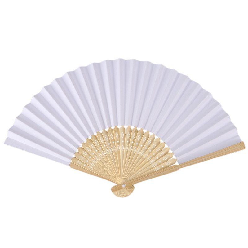 NEW 50 / 30pcs hand-painted foldable paper fan portable party wedding supplies  hand fan gift  decoration personalized wedding f