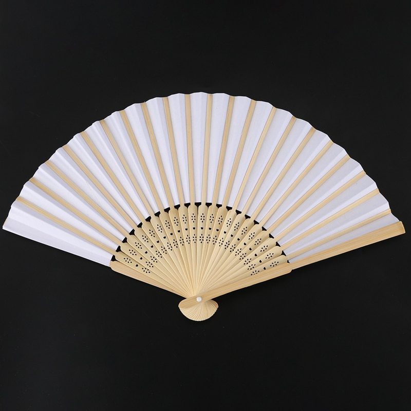 NEW 50 / 30pcs hand-painted foldable paper fan portable party wedding supplies  hand fan gift  decoration personalized wedding f