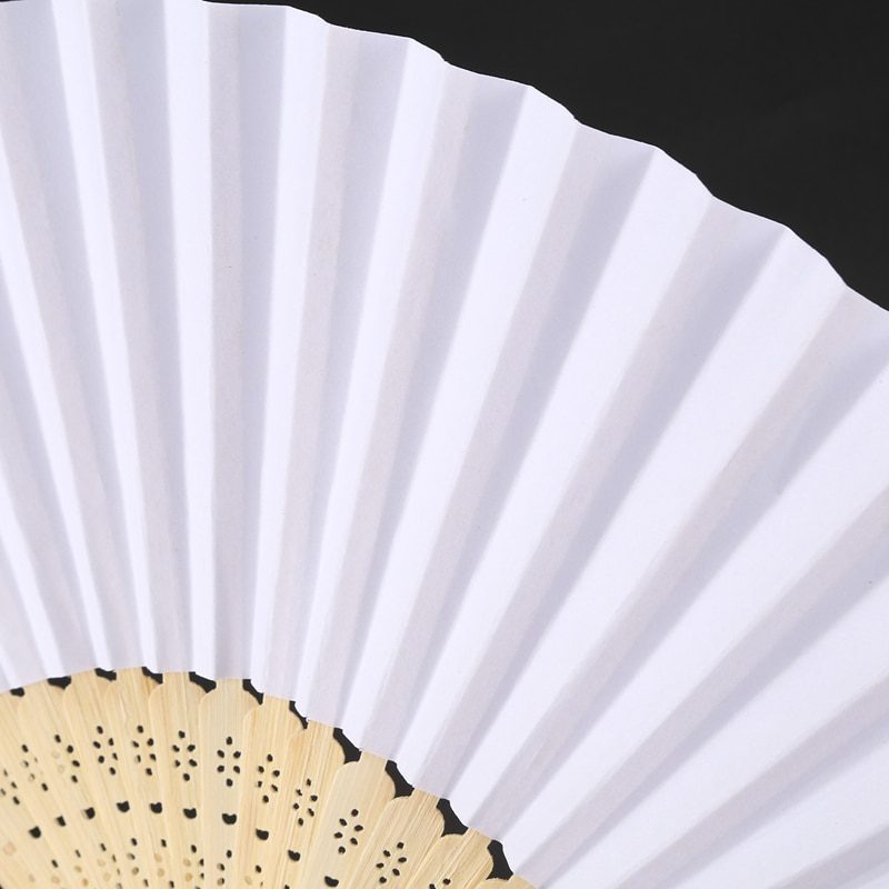 NEW 50 / 30pcs hand-painted foldable paper fan portable party wedding supplies  hand fan gift  decoration personalized wedding f