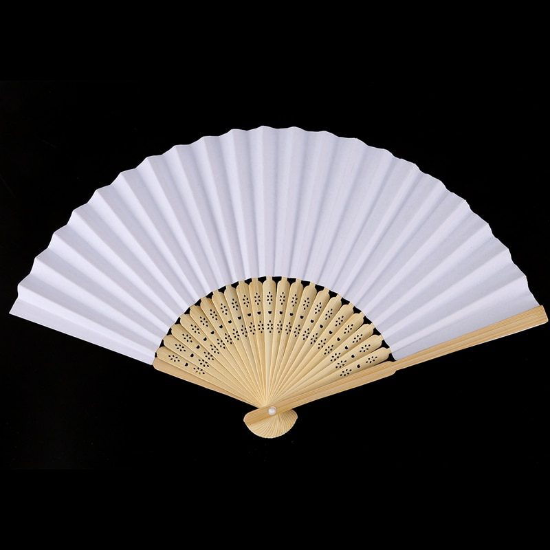 NEW 50 / 30pcs hand-painted foldable paper fan portable party wedding supplies  hand fan gift  decoration personalized wedding f