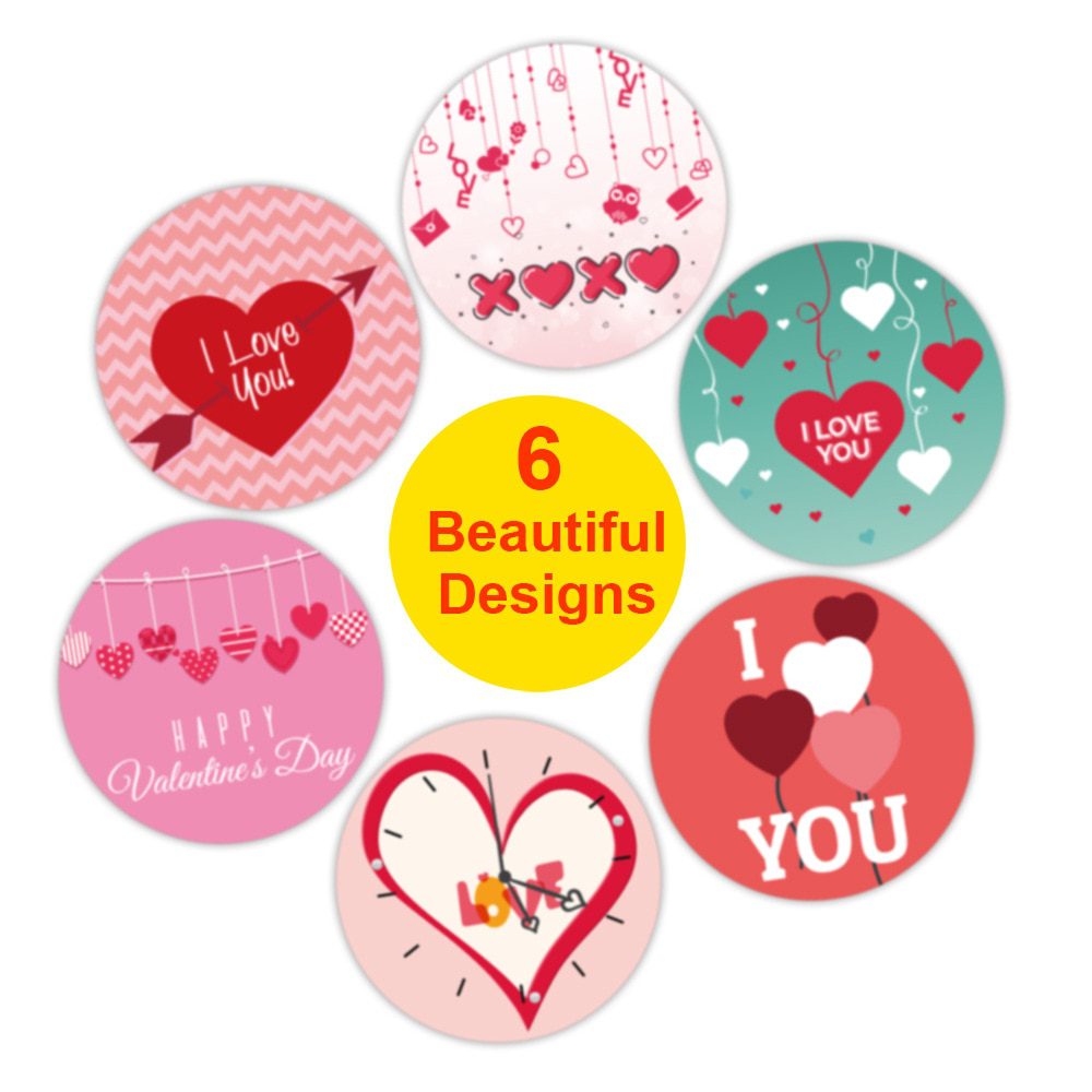 NEW 50-500pcs Red Heart Shape Labels Valentine's Day Paper Packaging Sticker Candy Dragee Bag Gift Box Packing Bag Wedding