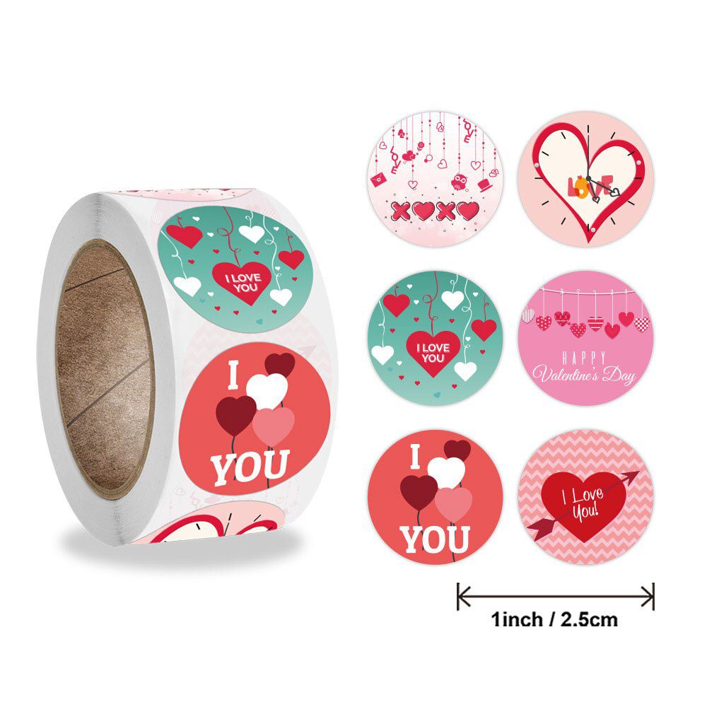 NEW 50-500pcs Red Heart Shape Labels Valentine's Day Paper Packaging Sticker Candy Dragee Bag Gift Box Packing Bag Wedding