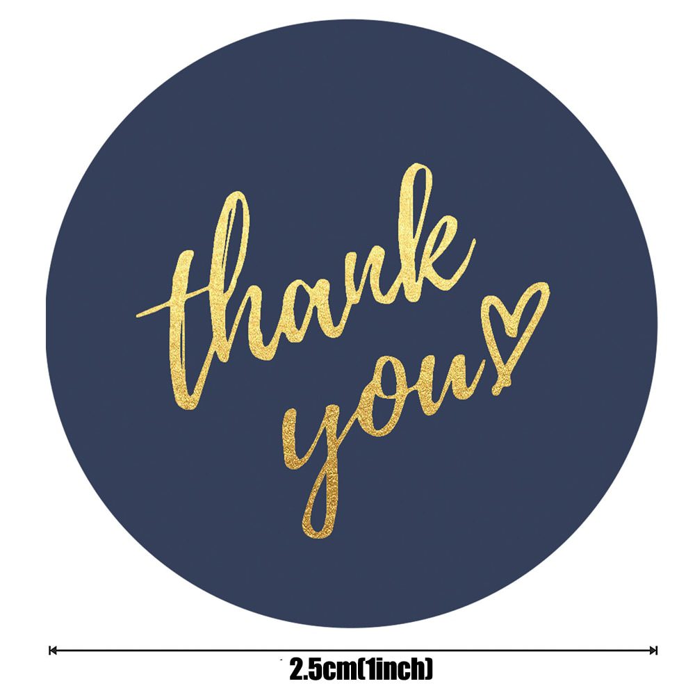 NEW Thank You Stickers Seal Labels 50-500PCS Gold Foil Paper Decoration Sticker For Handmade Wedding Gift Labels Stationery 4 Co