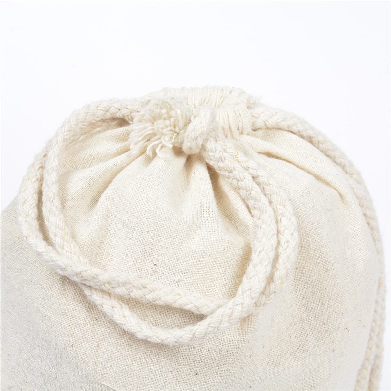 NEW 100 Pcs/Lot Cotton Drawstring Bags for Wedding Christmas Gift DIY Package Small Plain Pouches Home Dustproof Storage Sacks