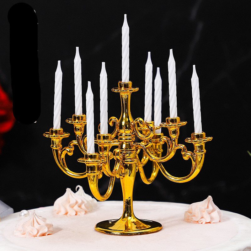 NEW Silver/Gold/Bronze/Black Metal Pillar Candle Holders Candlestick Wedding Decoration Stand Home Decor Candle Lantern