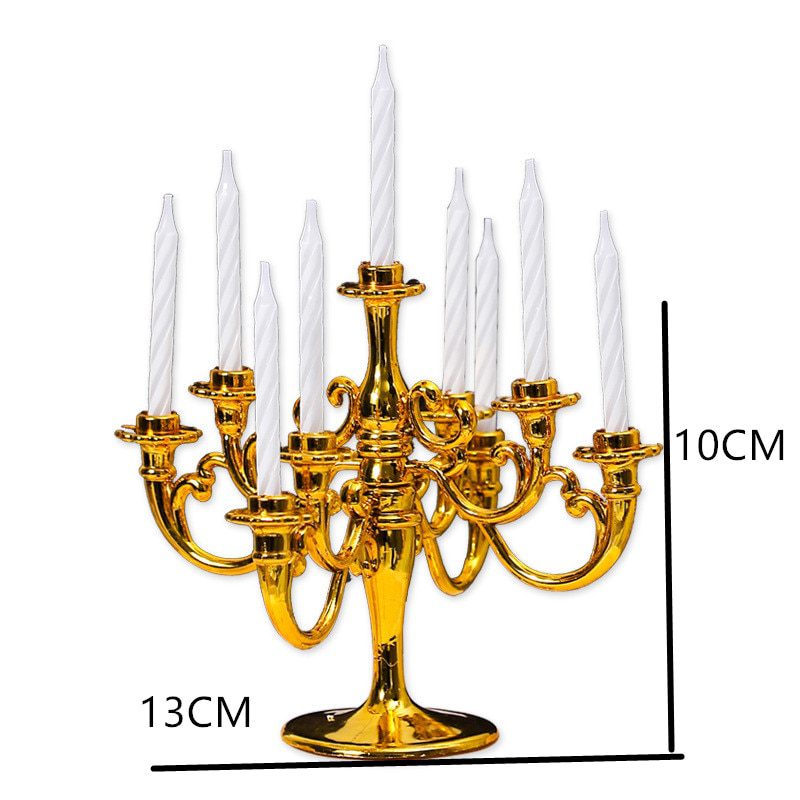 NEW Silver/Gold/Bronze/Black Metal Pillar Candle Holders Candlestick Wedding Decoration Stand Home Decor Candle Lantern