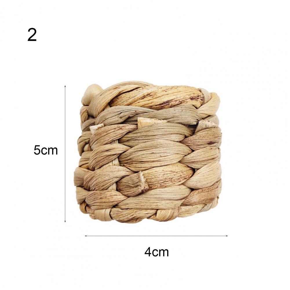 NEW Reusable Natural Material Straw Rope Woven Napkin Holder Water Hyacinth Grass Napkin Buckle Napkin Ring Wedding Table Decor