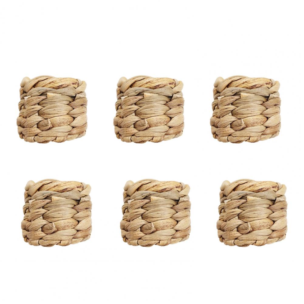 NEW Reusable Natural Material Straw Rope Woven Napkin Holder Water Hyacinth Grass Napkin Buckle Napkin Ring Wedding Table Decor