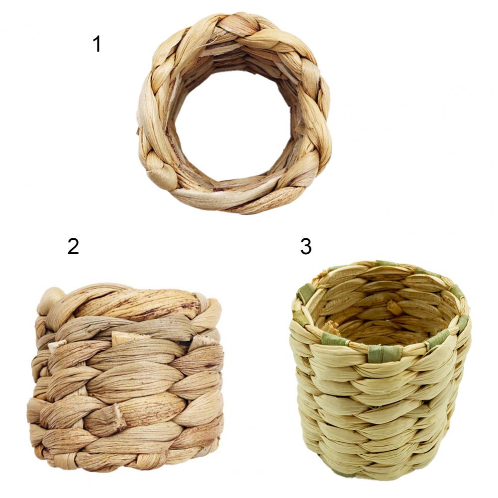 NEW Reusable Natural Material Straw Rope Woven Napkin Holder Water Hyacinth Grass Napkin Buckle Napkin Ring Wedding Table Decor