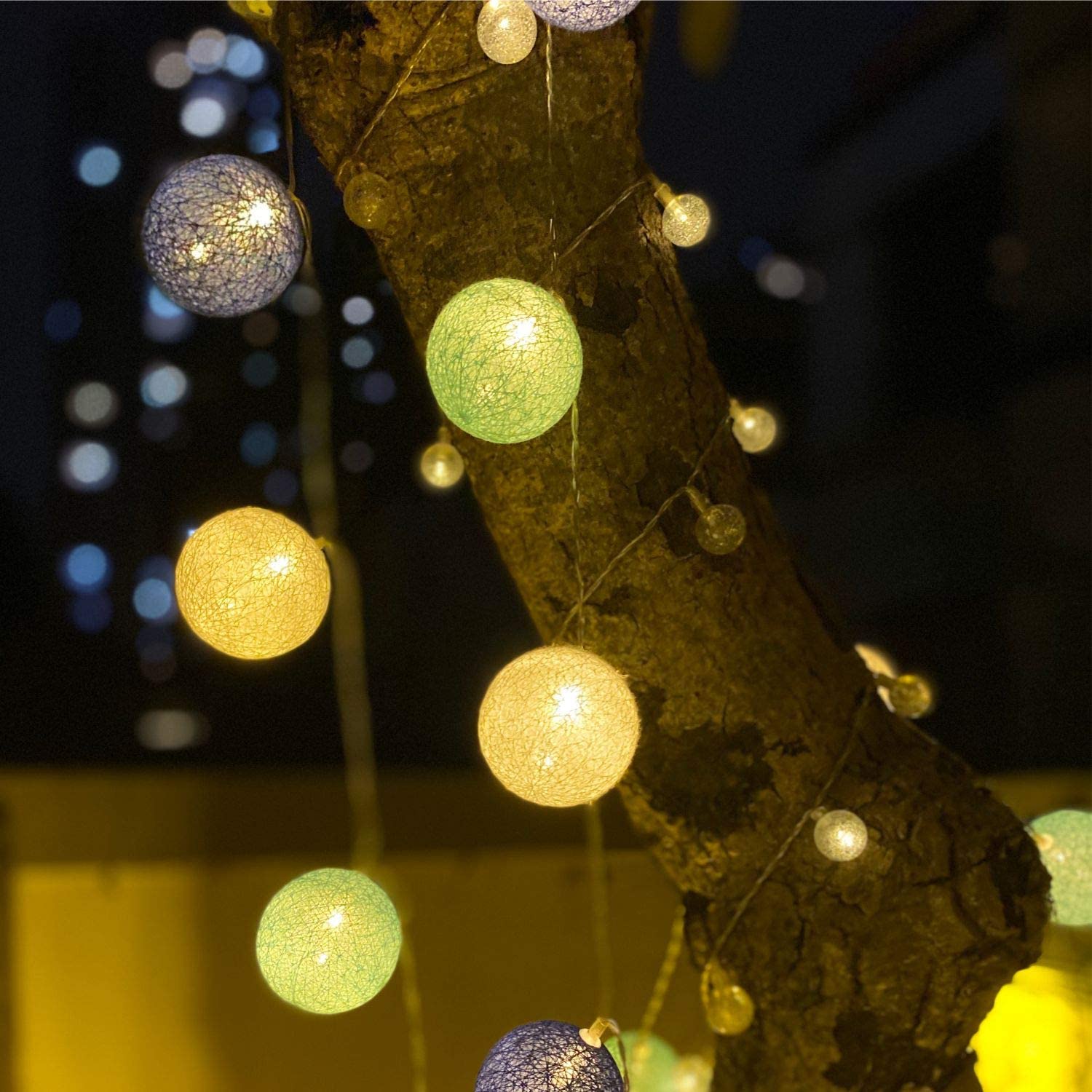 NEW 20 Cotton Fairy Lights Plug in Battery Window Curtain String Light Wedding Party Home Garden Outdoor Indoor Wall Decorations