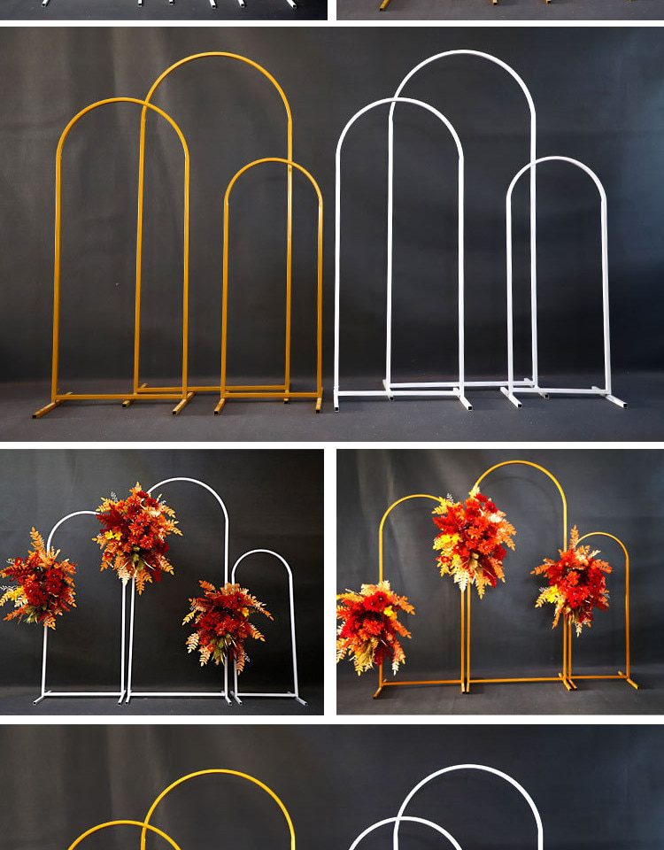 NEW Wedding Arch Wrought Iron Flower Frame Stand Balloon Stand Wedding Arrangement Backdrop Props Stage Decoration Balloon Bow K