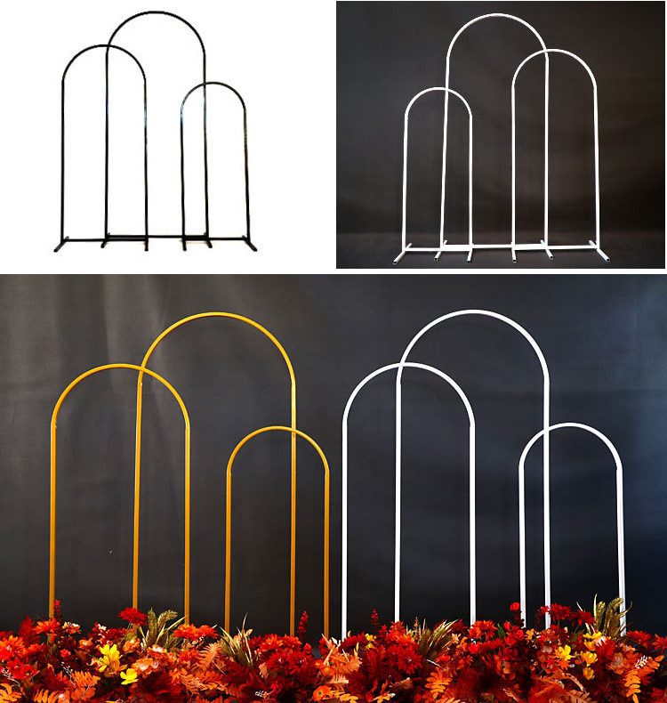 NEW Wedding Arch Wrought Iron Flower Frame Stand Balloon Stand Wedding Arrangement Backdrop Props Stage Decoration Balloon Bow K