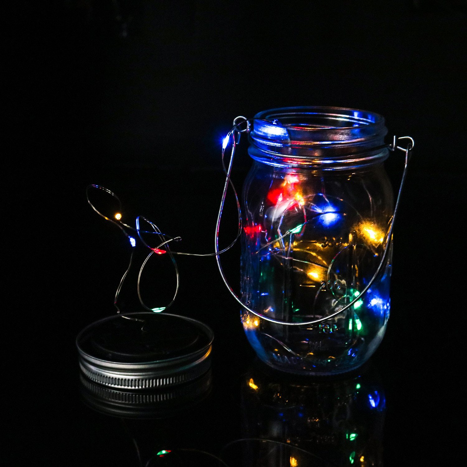 NEW 2m 20 Leds Solar Jar Lid String Lights Fairy Firefly Lampshade Garden Christmas Lights Garden Home Outdoor Wedding Decoratio