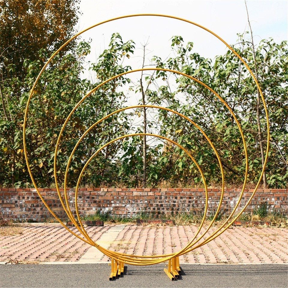 NEW Metal Wedding Arch Balloon Decoration Wedding Arch Round Wed Party Circle for Balloons Stand Background Frame Circle Arch