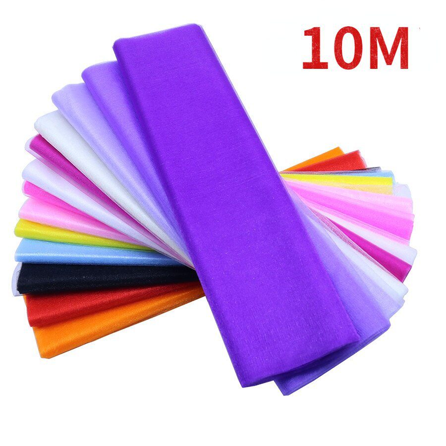 NEW 10m Wedding Decoration Tulle Roll Crystal Organza Sheer Fabric For Birthday Party Backdrop Wedding Chair Sashes Decor Yarn