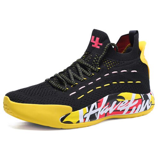 Colorful Sports Breathable Sneaker Boys And Girls Basketball Shoes For Adult