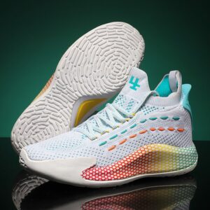 Colorful Sports Breathable Sneaker Boys And Girls Basketball Shoes For Adult - Image 4