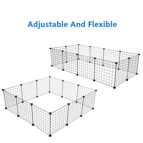 Pet Playpen, Small Animal Cage Indoor Portable Metal Wire Yard Fence for Small Animals, Guinea Pigs, Rabbits Kennel Crate Fence