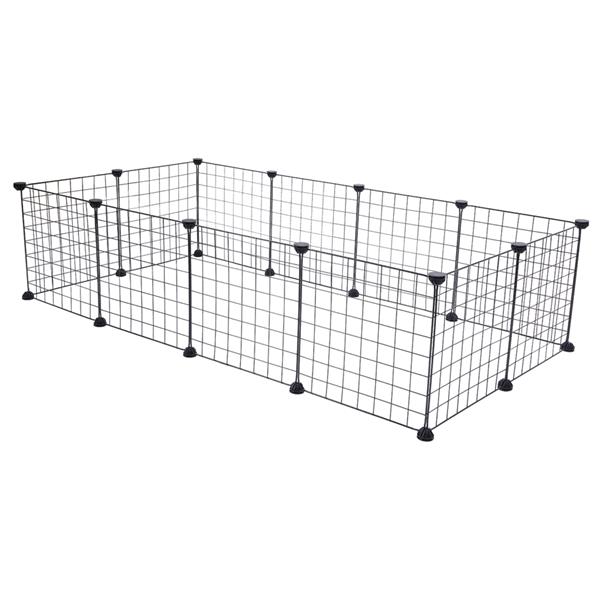 Pet Playpen, Small Animal Cage Indoor Portable Metal Wire Yard Fence for Small Animals, Guinea Pigs, Rabbits Kennel Crate Fence