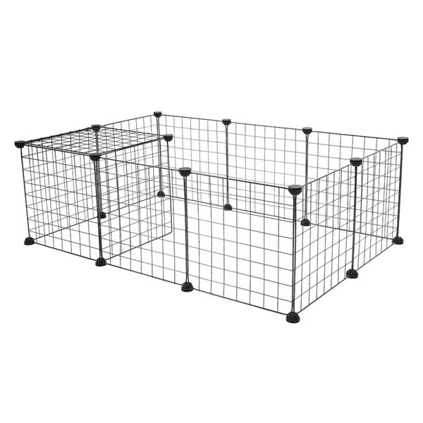 Pet Playpen, Small Animal Cage Indoor Portable Metal Wire Yard Fence for Small Animals, Guinea Pigs, Rabbits Kennel Crate Fence