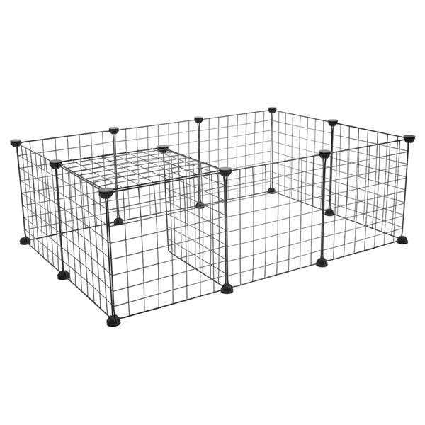 Pet Playpen, Small Animal Cage Indoor Portable Metal Wire Yard Fence for Small Animals, Guinea Pigs, Rabbits Kennel Crate Fence