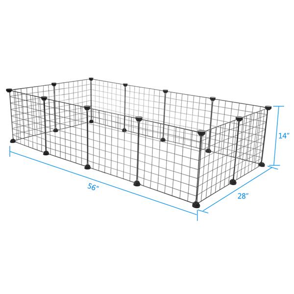 Pet Playpen, Small Animal Cage Indoor Portable Metal Wire Yard Fence for Small Animals, Guinea Pigs, Rabbits Kennel Crate Fence