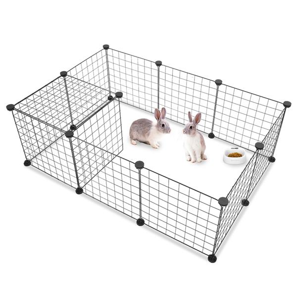 Pet Playpen, Small Animal Cage Indoor Portable Metal Wire Yard Fence for Small Animals, Guinea Pigs, Rabbits Kennel Crate Fence