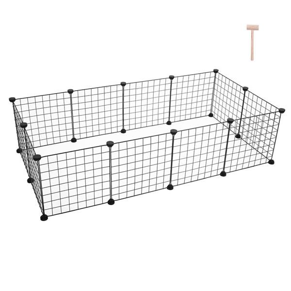 Pet Playpen, Small Animal Cage Indoor Portable Metal Wire Yard Fence for Small Animals, Guinea Pigs, Rabbits Kennel Crate Fence