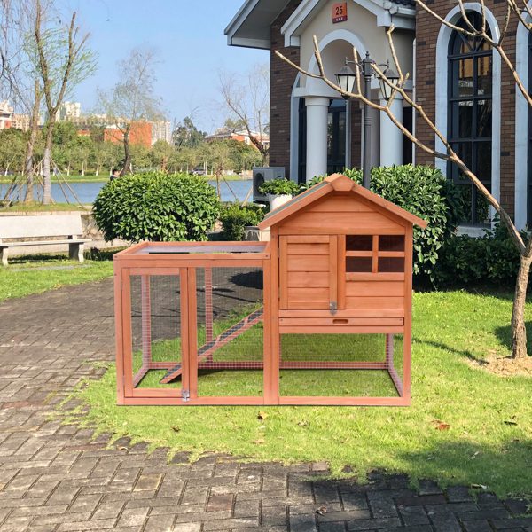 Wooden Chicken Coops Cages Poultry Pet Hutch House Large Two Tiers w/ Egg Box Run Rabbit Hutch Enclosure Garden Backyard Cage