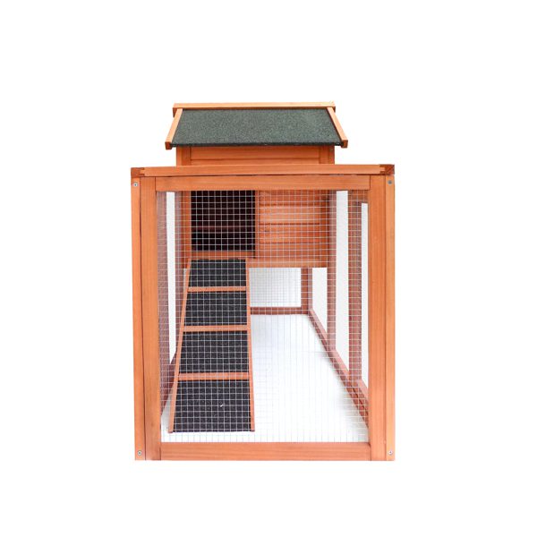 Wooden Chicken Coops Cages Poultry Pet Hutch House Large Two Tiers w/ Egg Box Run Rabbit Hutch Enclosure Garden Backyard Cage