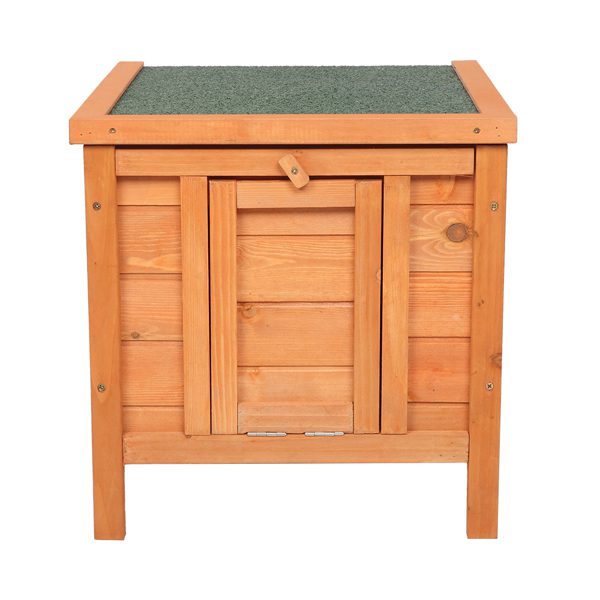 20" Wooden Waterproof Rabbit Hutch Pet Bunny Small Animal House Habitat Natural Wood Color