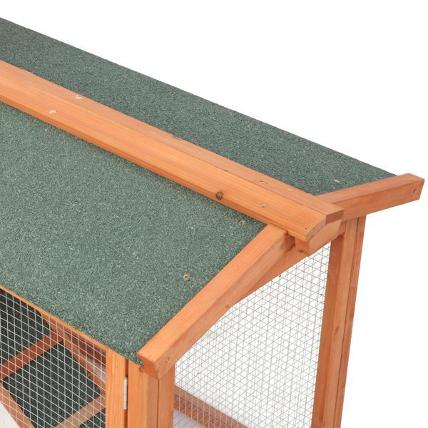 61" Wooden Chicken Coop Hen House Rabbit Wood Hutch Poultry Cage Habitat Rabbit Cage