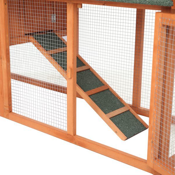 61" Wooden Chicken Coop Hen House Rabbit Wood Hutch Poultry Cage Habitat Rabbit Cage