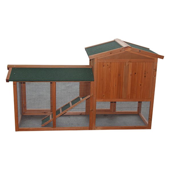 61" Wooden Chicken Coop Hen House Rabbit Wood Hutch Poultry Cage Habitat Rabbit Cage