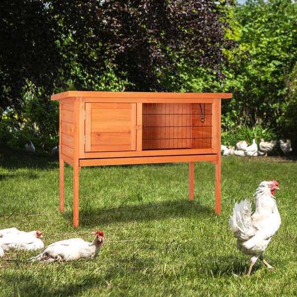 36" Chicken and Rabbit Cage Single Deck Waterproof Wooden Chicken Coop Hen House Pet Animal Poultry Cage Rabbit Hutch Natura