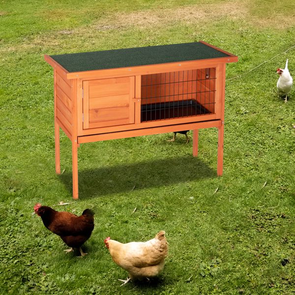 36" Chicken and Rabbit Cage Single Deck Waterproof Wooden Chicken Coop Hen House Pet Animal Poultry Cage Rabbit Hutch Natura