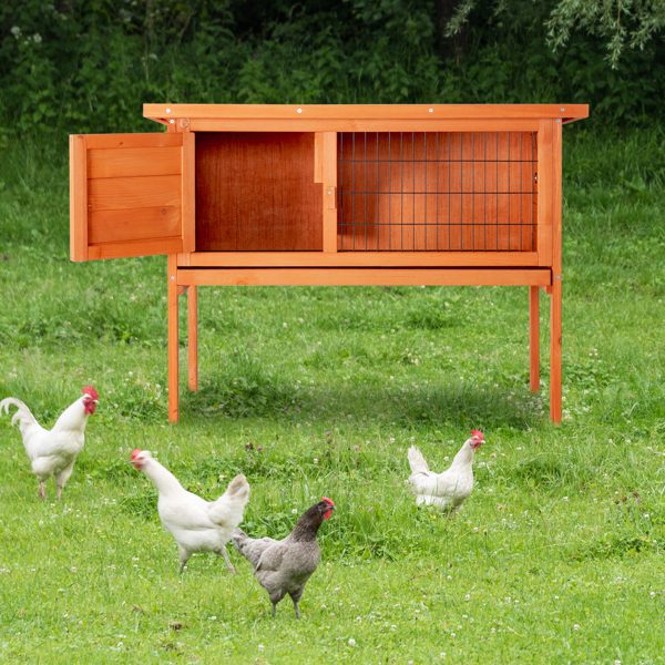 36" Chicken and Rabbit Cage Single Deck Waterproof Wooden Chicken Coop Hen House Pet Animal Poultry Cage Rabbit Hutch Natura