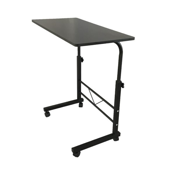 Removable side table 60cm computer table black table top + black pipe rack particleboard paste triamine can be lifted