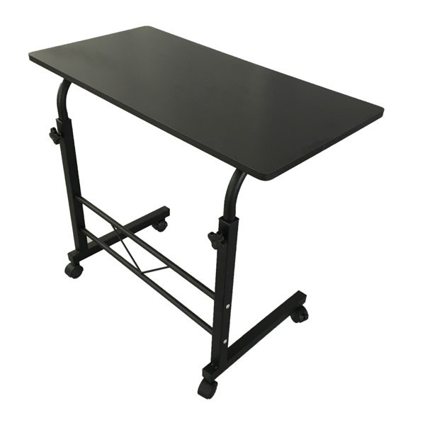 Removable side table 60cm computer table black table top + black pipe rack particleboard paste triamine can be lifted