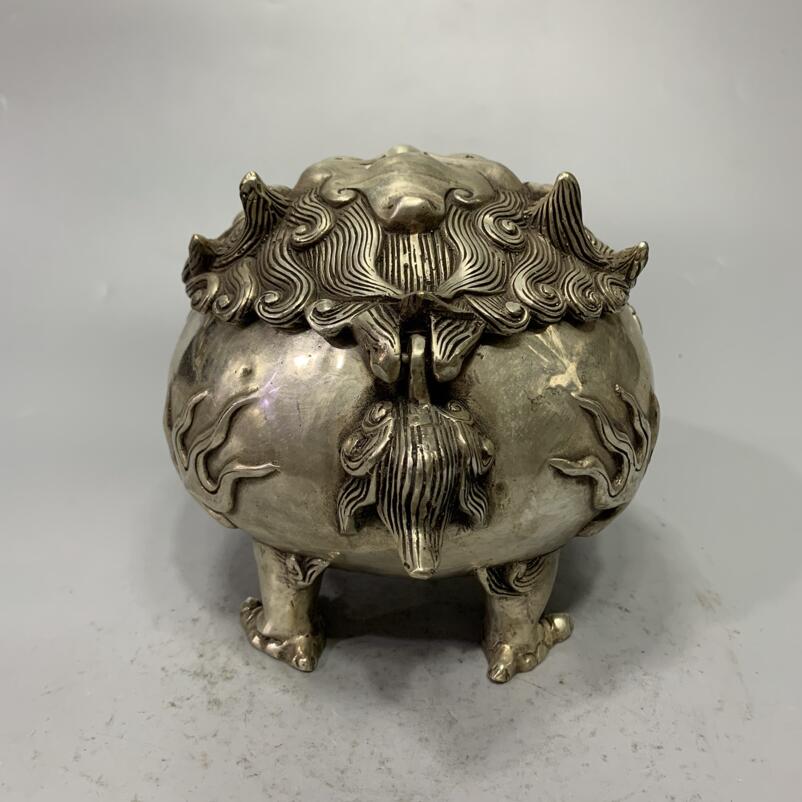 China White copper archaize beast crafts statue