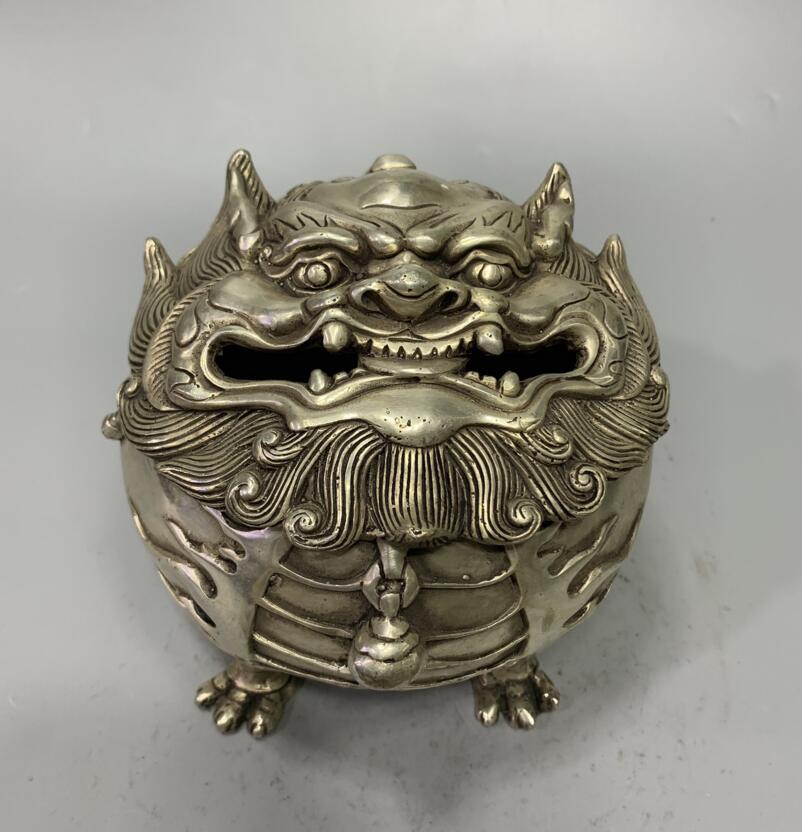 China White copper archaize beast crafts statue