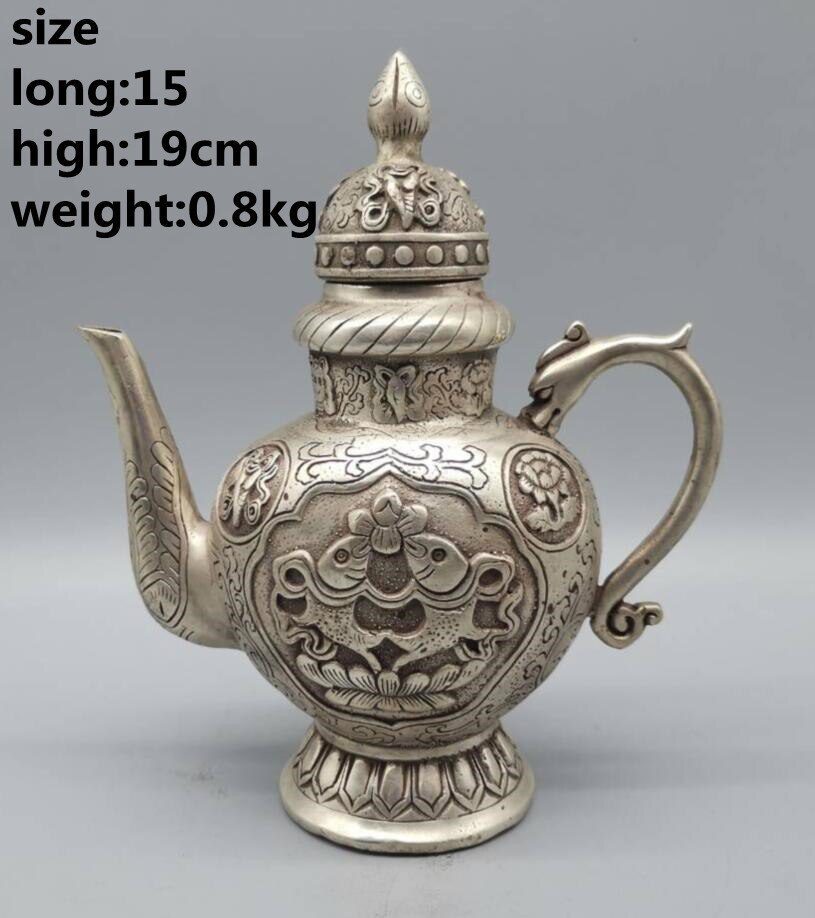 China White copper archaize flagon crafts statue